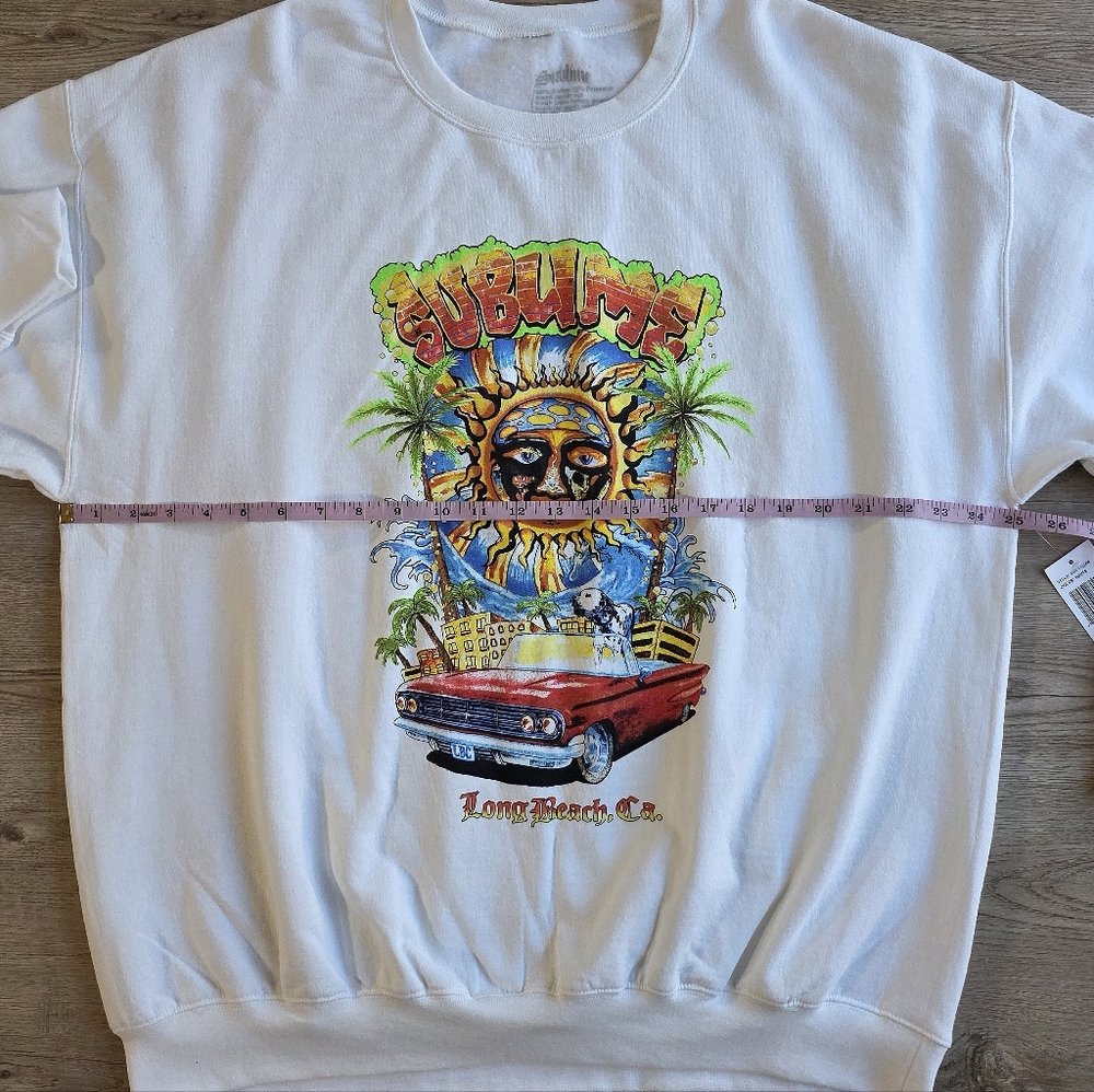 NWT Sublime Sun Logo Sweatshirt XL 90s Band Merch Graphic Pullover Unisex - Picture 14 of 15
